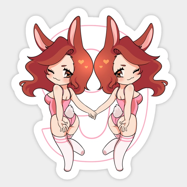 Bunbun Twins Sticker by 9BunBun